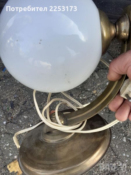 Стара месингова лампа, снимка 1