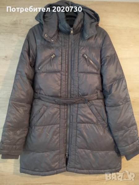 Дамско яке с пух и качулка, снимка 1