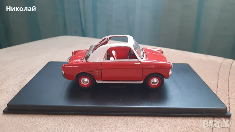 1958 Autobianchi Bianchina Trasformabile 1:24 Leo Models Diecast Колекционерски модел количка, снимка 1