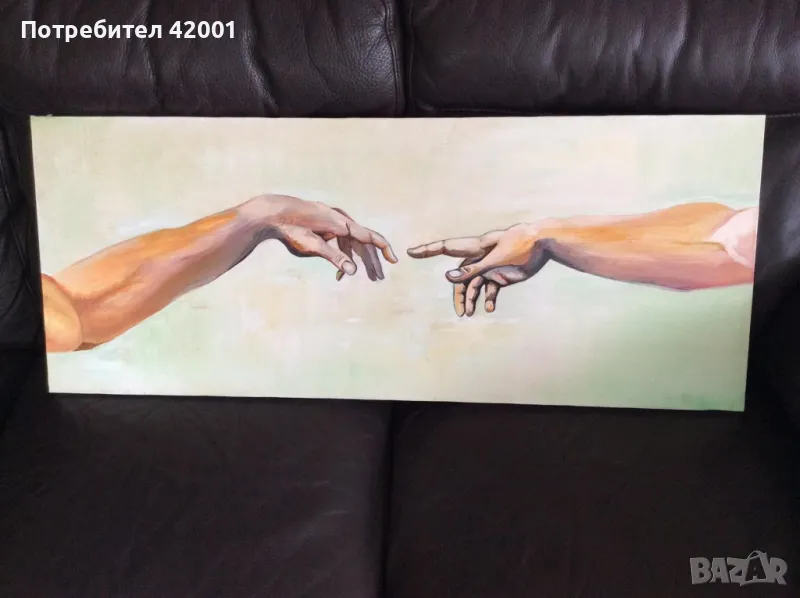 Картина с маслени бои, “Сътворението на света” на Микеланджело, Нова!, снимка 1