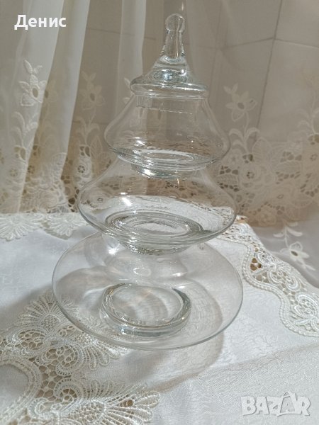 стъклен съд във форма на Елха 941, снимка 1