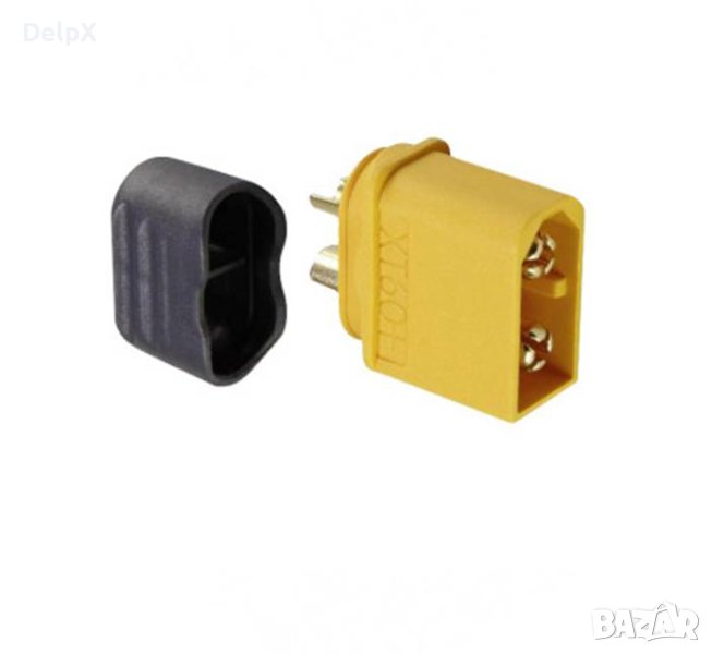 Букса комплект XT60H, PVC, 2-ка(м+ж), 30A, 500V, снимка 1