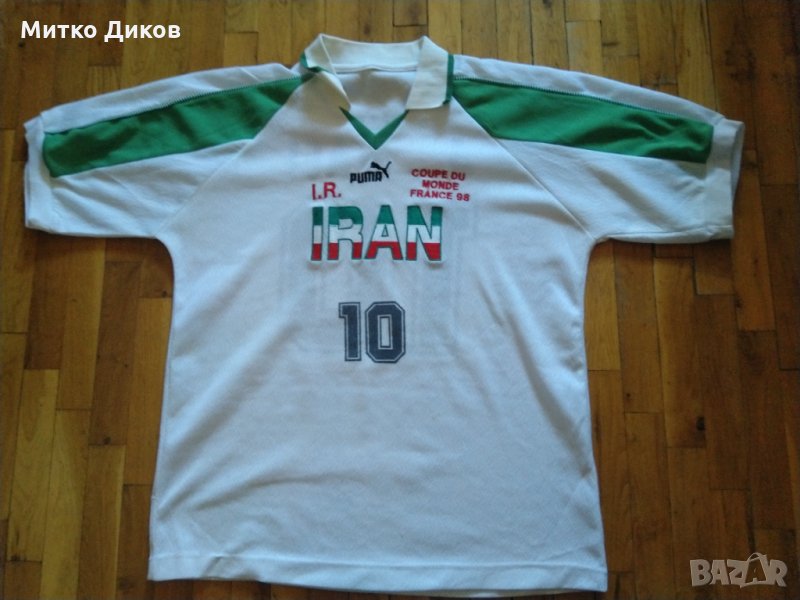 Иран футболна тениска Пума световно по футбол 1998г № 10 Али Даеи размер ХЛ, снимка 1