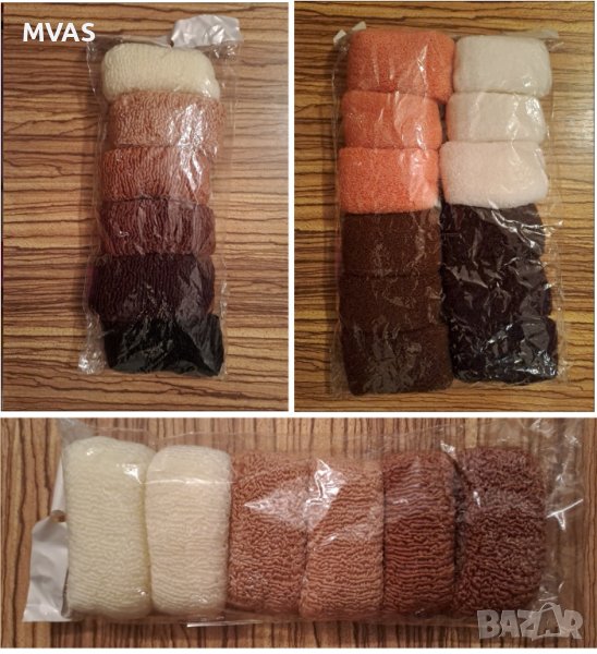 Нови комплекти дебели ластици за коса естествени цветове, снимка 1