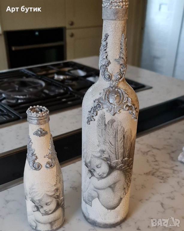 Шише с ангел с покана на Сватба, снимка 1