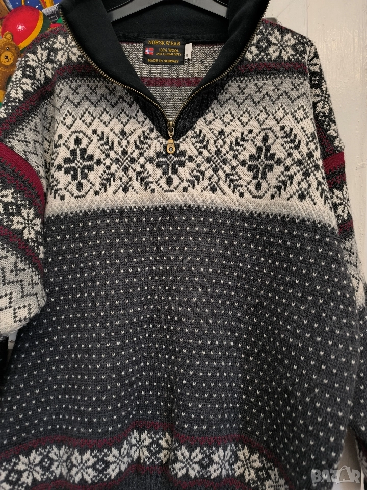 вносен вълнен пуловер Норвегия размер M като нов, снимка 1