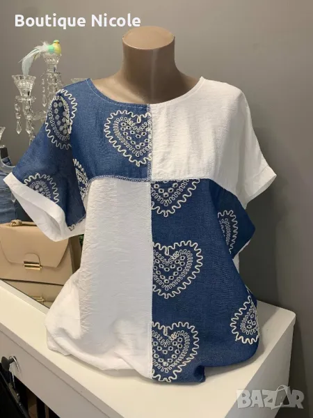 Дамски блузи с нежна бродерия , снимка 1