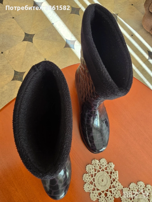 Ботуши гумени с подплата, снимка 1