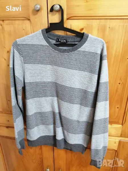 сив пуловер, снимка 1