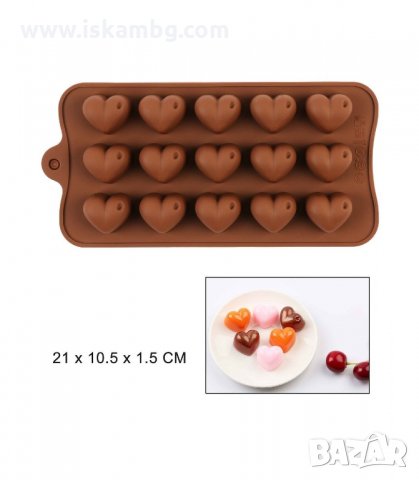 СИЛИКОНОВИ МОЛДОВЕ ЗА БОНБОНИ С РАЗЛИЧНИ ФОРМИ - код 2874, снимка 2 - Форми - 33911004