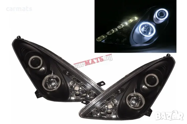 Кристални фарове ANGEL EYES за Toyota Celica (1999-2005) - черни