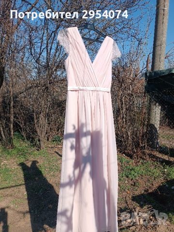 Нова рокля в цвят пепел от рози м-55лв, снимка 7 - Рокли - 44599189