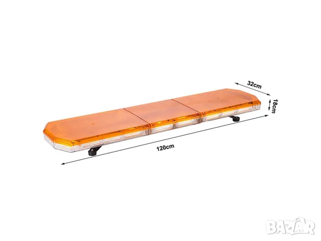 LED аварийна светлинна греда 12-24V 120 cm жълта, снимка 4 - Аксесоари и консумативи - 55868550