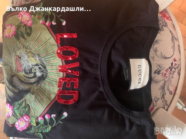 Тениска Gucci с принт, размер L, снимка 7 - Тениски - 53120799