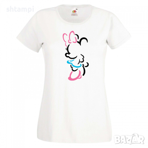 Дамска тениска Minnie Contour.Подарък,Изненада,, снимка 9 - Тениски - 36529724