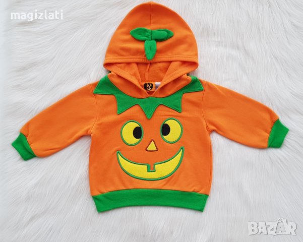 Блуза за Хелуин тиква размер 9 месеца, снимка 6 - Бебешки блузки - 42410509