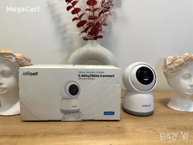 Смарт WiFi камера ioGeek SCI Pro – 2.4GHz / 5GHz | Нощно виждане | Дистанционен контрол