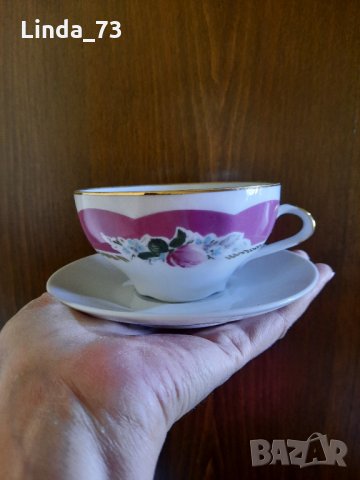 Чаша+чинийка-за чай-200мл.-порцелан. Внос от Германия.