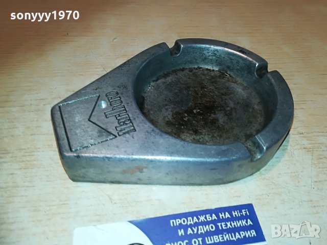 marlboro-стар метален пепелник-внос швеицария, снимка 3 - Колекции - 29401146