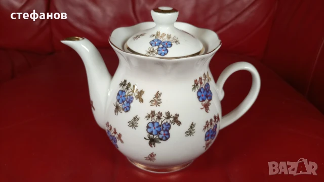 Порцеланов комплект за кафе, две канички, захарничка, снимка 6 - Сервизи - 50527344