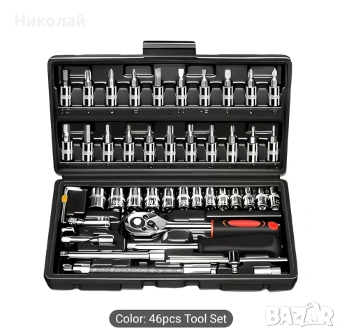 Комплект инструменти 46 части, снимка 11 - Други инструменти - 53886950