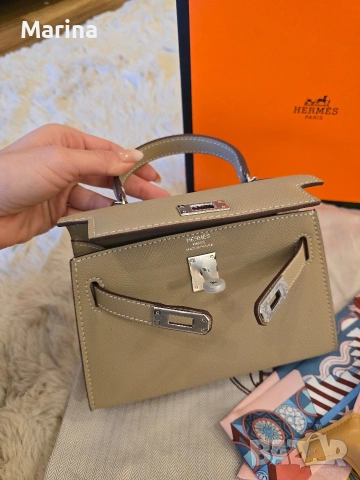 Налична чанта Hermes Mini Kelly, снимка 8 - Чанти - 53322393