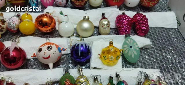 Новогодишна коледна играчка стъклен връх, снимка 14 - Антикварни и старинни предмети - 36241106