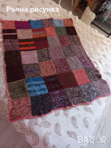 Ръчно плетени меки винтидж одеала, снимка 5 - Други - 48809968