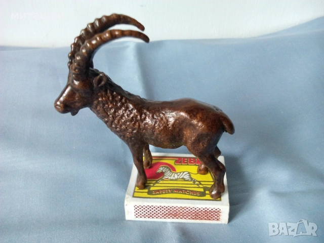 Бронзова статуетка козел, снимка 3 - Статуетки - 53898478