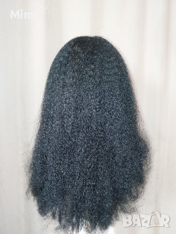 Черна къдрава перука за парти 45 см , снимка 5 - Аксесоари за коса - 42635924