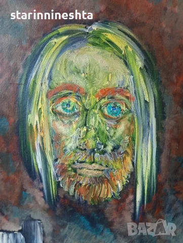 стара картина Петър Дънов Беинса Дуно П. Капитански Peter Deunov Beinsa Douno Painting by Kapitanski, снимка 5 - Антикварни и старинни предмети - 56151159