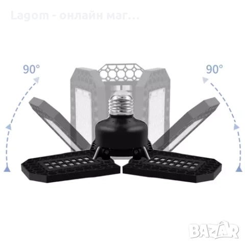 LED лампа за растеж на растения и цветя, 8W, 108 светодиода, пълен спектър, за стайни растения, снимка 4 - Други - 52550089