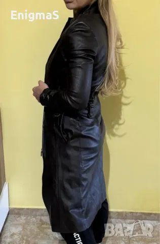 Кафяво палто естествена кожа, снимка 3 - Палта, манта - 48311051