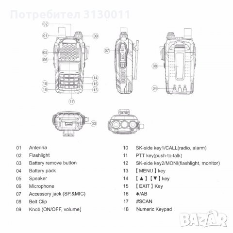 Нова модел 2020 Baofeng 6R 8w модел 2020 двубандова DTMF, CTCSS, DCS 136-174 400-520 От вносител, 57, снимка 11 - Аудиосистеми - 35046442