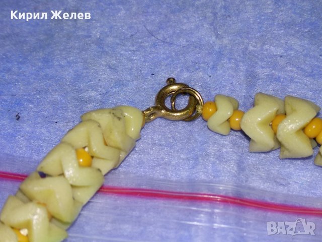 СТАР РЪЧНО НИЗАН РЕТРО ГЕРДАН с МЪНИСТА и ПОЗЛАТЕНА БРОНЗОВА ЗАКОПЧАЛКА 27020, снимка 11 - Антикварни и старинни предмети - 40689907
