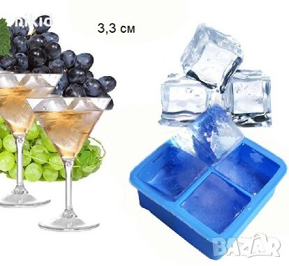 3.3 см куб кубче квадрат силиконов молд форма калъп сапун гипс лед, снимка 1 - Форми - 30858119
