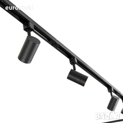 Qazqa  Jeana - Модерна алуминиева 1-фазна шинна осветителна система с 10 лампови точки, дължина 476 , снимка 6 - Лампи за таван - 52030396