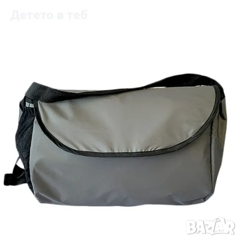 Чанта за бебешка количка с промазка сива, снимка 1