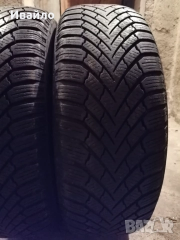 Продавам 2 броя зимни гуми 195.65.15 на 1 сезон дот 2019 Контентал , снимка 2 - Гуми и джанти - 53092178