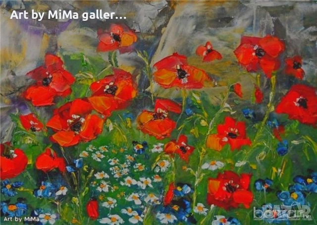 Макове, poppy, poppies,  Мима / Art by MiMa, картина, oil painting