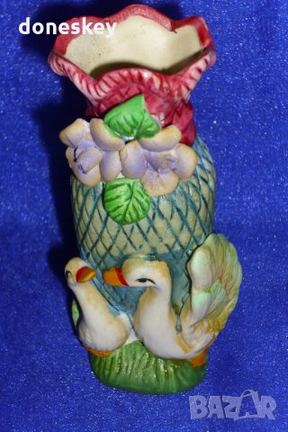 Керамична ваза с патици, снимка 2 - Подаръци за жени - 31803365