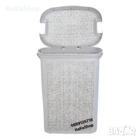 Кош за пране-46x37x57.5 см./ сив кош за пране/пластмасов кош за пране, снимка 2 - Други стоки за дома - 50322162