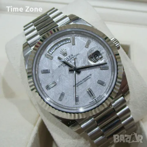 Rolex Day-Date 40mm President White Gold Meteorite Dial Diamonds Automatic Различни Варианти, снимка 3 - Мъжки - 48183465