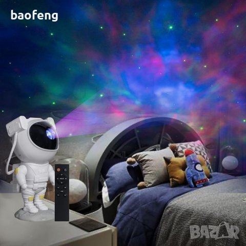 Астронавт звезден LED проектор Izoxis, Нощна лампа за деца, 360 настройка, Дистанционно, Бял, снимка 6 - Лед осветление - 42791579