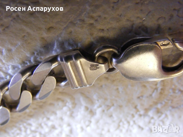 Масивен Сребърен Синджир Панцер, снимка 9 - Колиета, медальони, синджири - 52544126