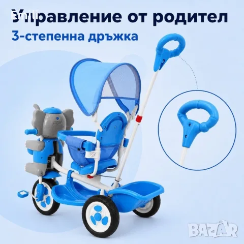 Детска триколка синя ,розова , снимка 8 - Детски велосипеди, триколки и коли - 55921728