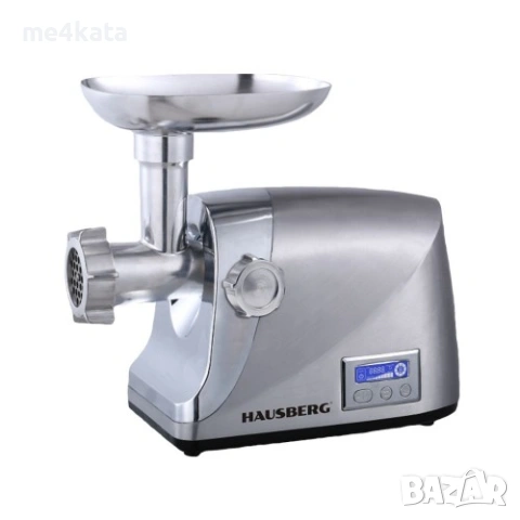 Електрическа месомелачка Hausberg HB-3455 2000W – Метален корпус с LCD дисплей и приставки, снимка 2 - Други инструменти - 54118410