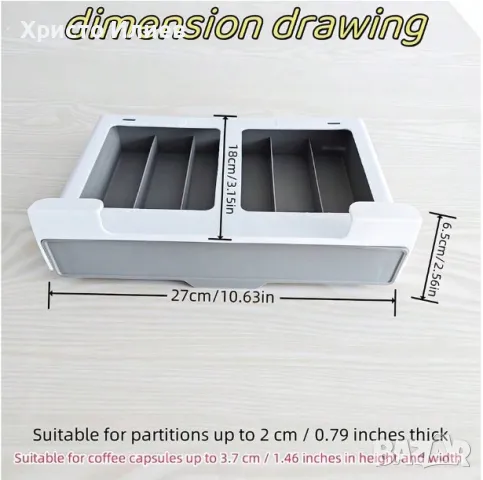 Чекмедже Кутия за капсули за кафе Органайзер за Неспресо Nespresso, снимка 4 - Кафемашини - 47445211