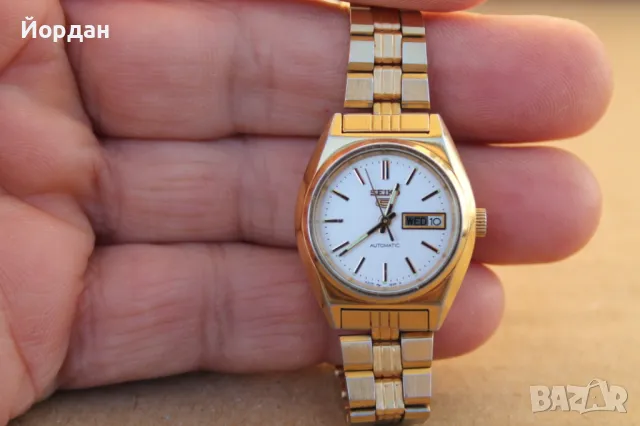 Дамски позлатен Японски часовник ''Seiko 5'' автомат  