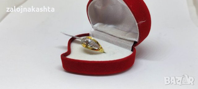 Златен пръстен с Брилянти-3,56гр/18кр, снимка 4 - Пръстени - 39833773